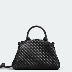 Like New Bottega Veneta Mini Handle Padded Intreccio Bag